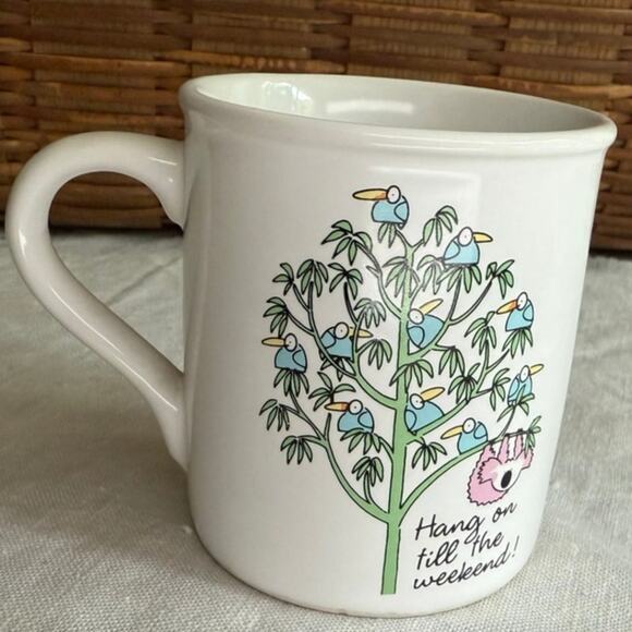 Hallmark Smile Mug "Hang On Till The Weekend" Koala & Bird Mug Cup Made In Japan - Picture 1 of 10